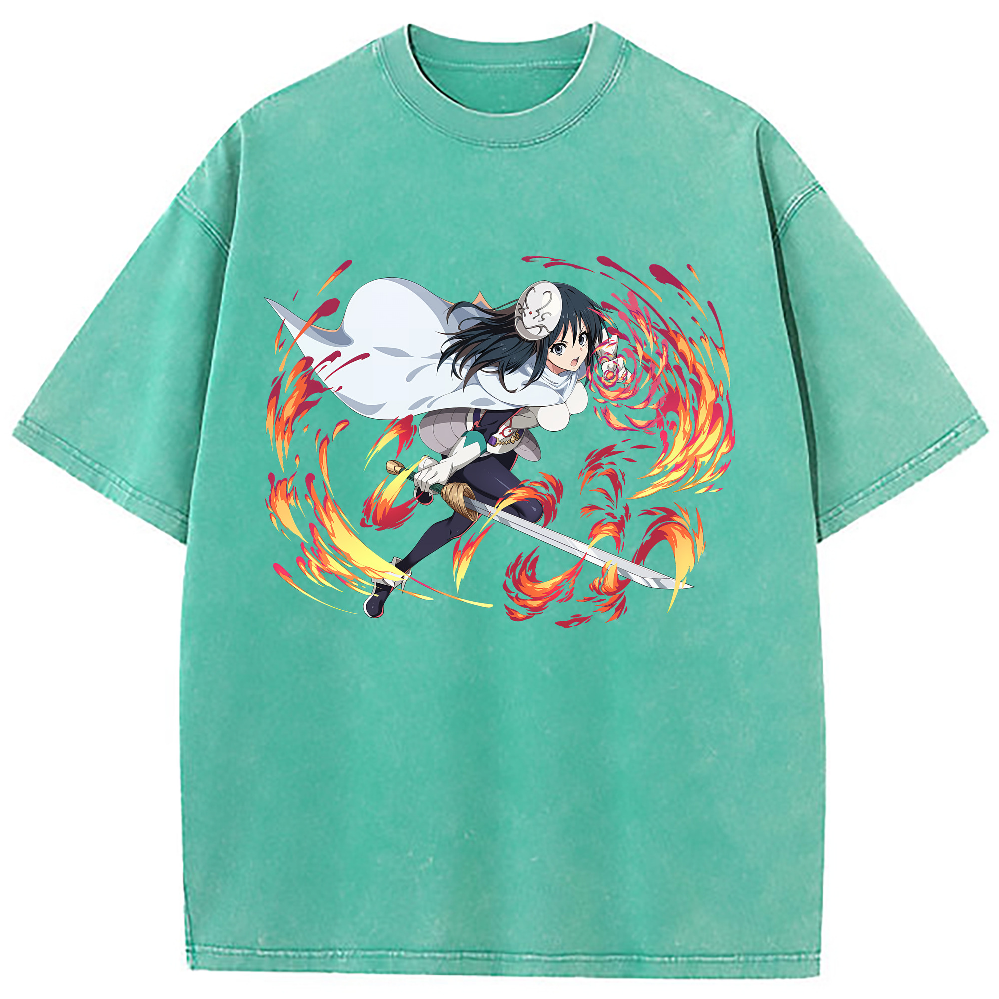 （画像用） 転スラ Regarding Reincarnated to Slime 綿100% ヴィンテージ風 半袖Tシャツ（フロントプリント）